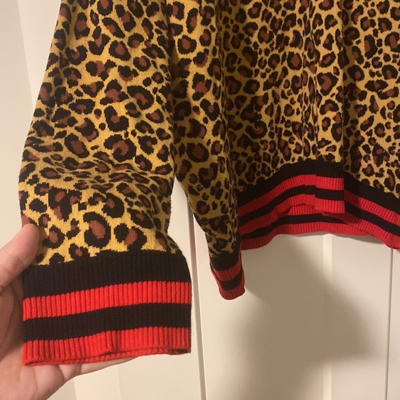 ASOS Curve, Size 22, Cheetah Sweater with stripe detail - Picture 3 of 4